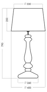 4concepts Luxusní stolní lampa VERSAILLES TRANSPARENT COPPER Barva: Černo-bílá