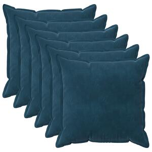 Povlak na polštář 6 pcs HOUTEN Modrá 80 x 80 cm Samet