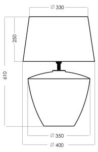 4concepts Designová stolní lampa RAVENNA TRANSPARENT