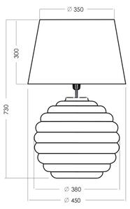 4concepts Designová stolní lampa SAINT TROPEZ BLACK Barva: Bílo-zlatá
