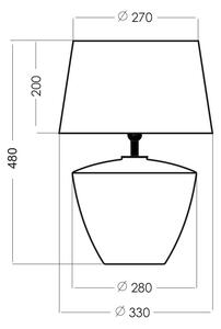 4concepts Luxusní stolní lampa PARMA Barva: Bílo-béžová