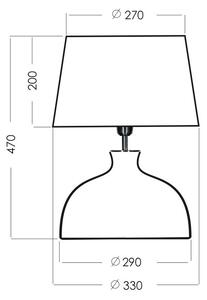 4concepts Designová stolní lampa HAGA TAUPE Barva: Černá