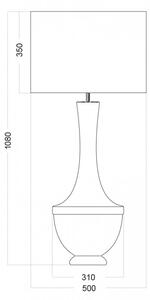 4concepts Designová stolní lampa TROYA SAPPHIRE