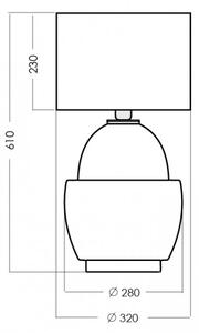 4concepts Designová stolní lampa ARIEL AMBER