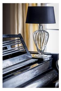 4concepts Luxusní stolní lampa BRISTOL TRANSPARENT BLACK Barva: Černá