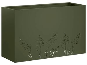 Zahradní pěstebník Olivově zelená 80 x 20 x 49 cm