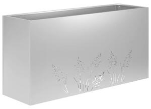 Zahradní pěstebník Stříbrná 100 x 20 x 49 cm Pozinkovaná ocel