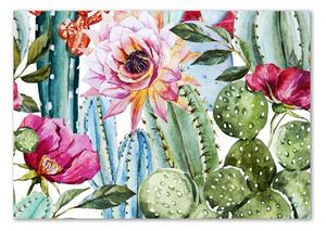Fotoobraz na skle Kaktusy a květiny osh-86911786
