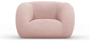 Světle růžové křeslo z textilie bouclé Essen – Cosmopolitan Design