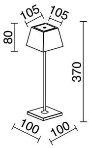 Dopo Litta Square LED přenosná lampa černá