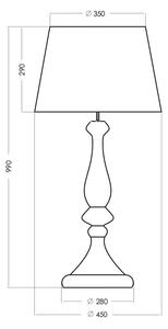 4concepts Luxusní stolní lampa LOUVRE PLATINUM Barva: Bílá