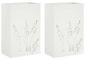 Zahradní pěstebník 2 ks Bílá 50 x 30 x 75 cm