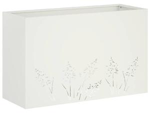 Zahradní pěstebník Bílá 80 x 30 x 49 cm Studená válcovaná ocel