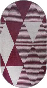 Vínový pratelný koberec 80x120 cm Oval – Vitaus