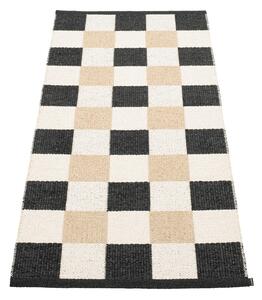 Černo-krémový vnitřní a venkovní běhoun 70x160 cm Pix Black Vanilla – Pappelina