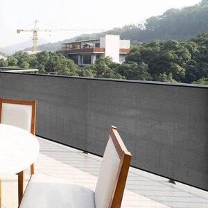 Ochranná textilie pro brány a ploty - clona na balkon pro zajištění soukromí - dekorace pro venkovní prostory - 85% zatemnění - rozměry 40 x 350 cm - šedá barva