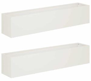 Zahradní pěstebník 2 ks Bílá 80 x 20 x 20 cm