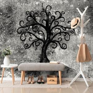 Samolepící tapeta černobílý strom života - 225x270
