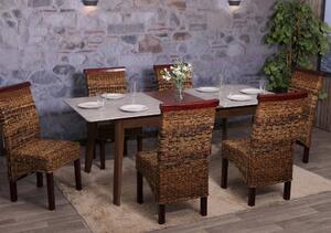 Sada 6 jídelních židlí Proutěné židle M45 Židle Banana Wicker light, bez polštáře