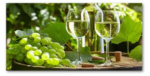 Foto obraz sklo tvrzené Bílé víno a ovoce osh-87376150