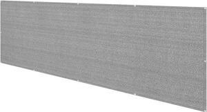 Ochranná textilie pro brány a ploty - clona na balkon pro zajištění soukromí - dekorace pro venkovní prostory - 85% zatemnění - rozměry 40 x 350 cm - šedá barva
