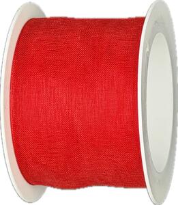 Stuha organzová ORGANDY Ruby Red červená 40mm x 4m (7,- Kč/m)