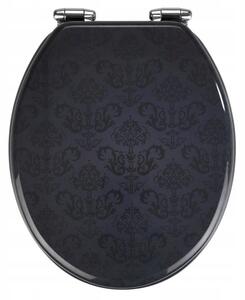 WC sedátko Wenko 22977100 černé, šedé MDF