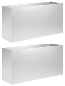 Zahradní pěstebník 2 ks Stříbrná 100 x 30 x 40 cm