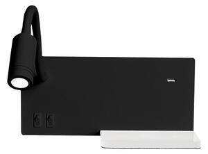 Nástěnné LED svítidlo Shelf, 1x LED 4+5+2w, 4000k, b/w, vypínač