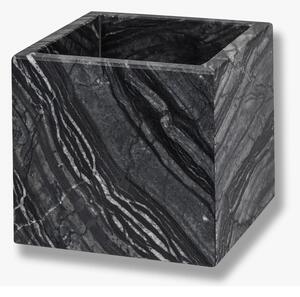 Tmavě šedý mramorový koupelnový organizér na vatové tampony Marble – Mette Ditmer Denmark