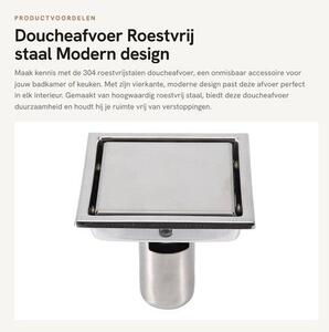 Odpadní sítko do sprchy, nerezová ocel 304 – odtokové mřížky – kryt odtoku sprchy s filtrem na vlasy – odolné proti korozi – zabraňuje ucpávání – moderní design – 110 x 110 mm