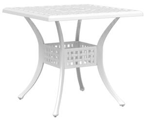 3dílný bistro set bílý litý hliník