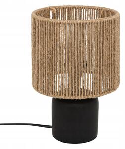 Atmosphera Keramické stolní lampy KOBY s proutěným stínidlem, 24 cm