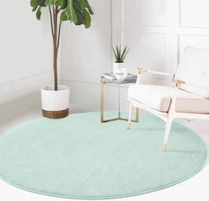 Pratelný kulatý koberec v mentolové barvě vhodný pro robotické vysavače ø 80 cm Comfort – Mila Home