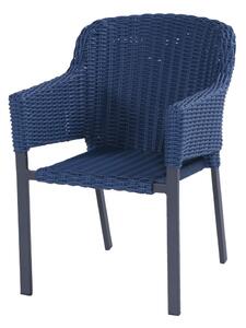 Tmavě modrá zahradní židle z umělého ratanu Cairo – Hartman