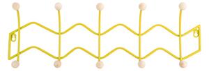 Žlutý kovový nástěnný věšák 61 cm Zig Zag – PT LIVING