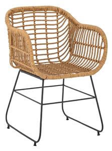 Zahradní židle z umělého ratanu v přírodní barvě Collin – Bloomingville