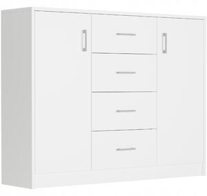 Komoda Framire 110 x 35 x 85 cm, bílá matná