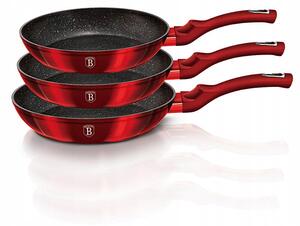 Tradiční pánev Berlinger Haus Metallic Line Burgundy Edition 28 cm s mramorovým povrchem