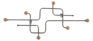 Šedý kovový nástěnný věšák 60,5 cm Metro – PT LIVING