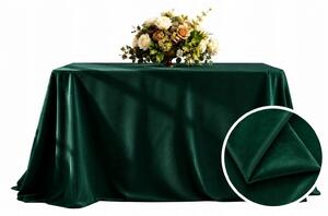 Ubrus MATNÝ VELUR lahvově zelená barva na stůl 230x230cm