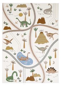 Krémový dětský hrací koberec 123x180 cm Little Jurasic – Nattiot