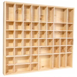 Dřevěný organizér Creative Deco s 51 přihrádkami, 52 x 46 x 4 cm