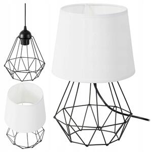 Stolní lampa HowHomely Diamond bílá 60 W