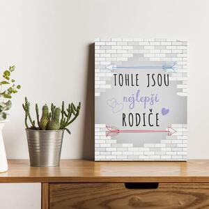 Sablio Dárková cedulka Tohle jsou nejlepší rodiče: 30x40 cm