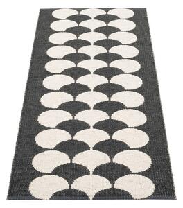 Černo-krémový vnitřní a venkovní běhoun 70x150 cm Poppy Black Vanilla – Pappelina