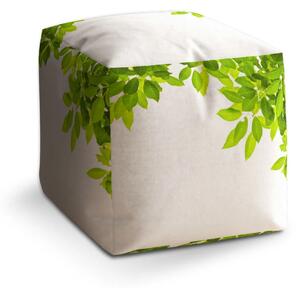 Sablio Taburet Cube Listy - 40x40x40 cm