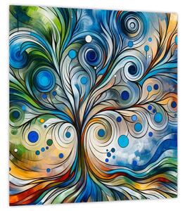 Obraz - Barevný energický strom (30x30 cm)