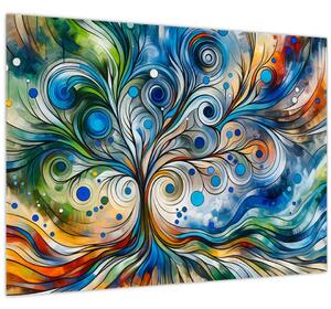 Obraz - Barevný energický strom (70x50 cm)