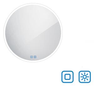 Nimco Kulaté LED zrcadlo 26W, ø 60 cm se dvěma dotykovými senzory